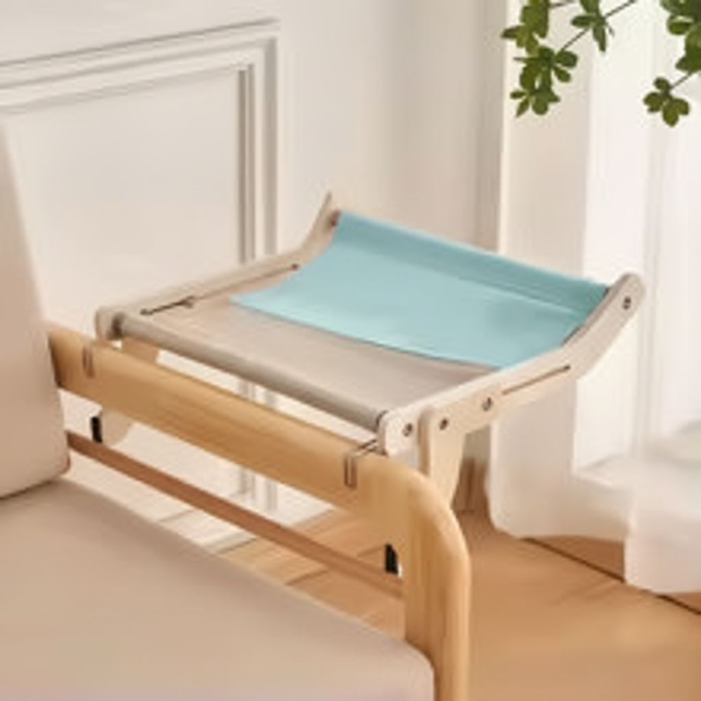 Pet Hammock Wooden Blue
