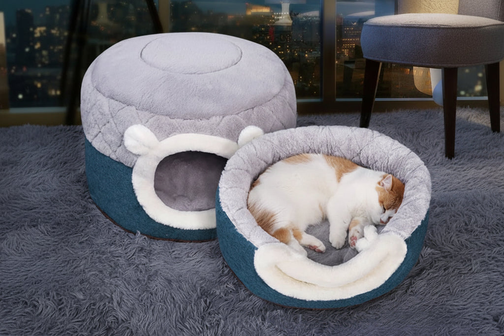 Pet Cat Bed Plush Small
