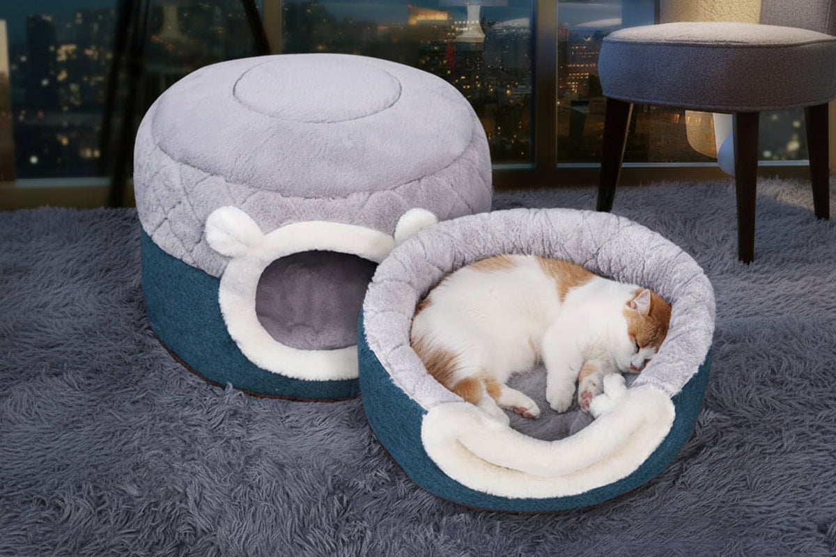 Pet Cat Bed Plush Small
