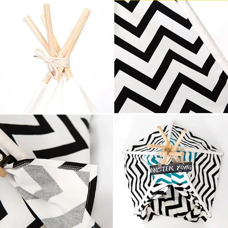 Pet Teepee Bed Foldable White Small