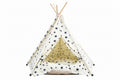 Pet Tent House Cat Bed Portable Teepee With Thick Cushion And 6 Colors Available For Dog Puppy Excursion Outdoor Indoor