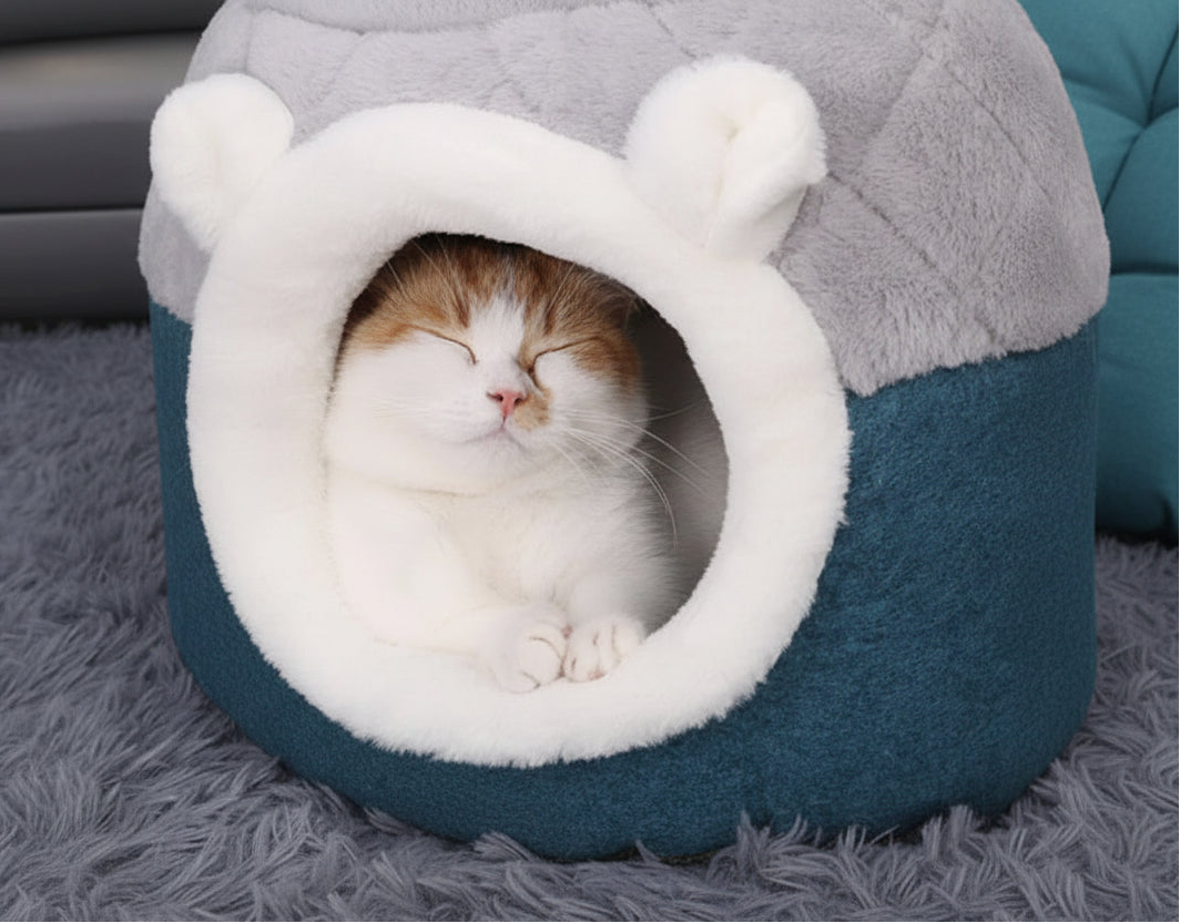 Pet Cat Bed Plush Small