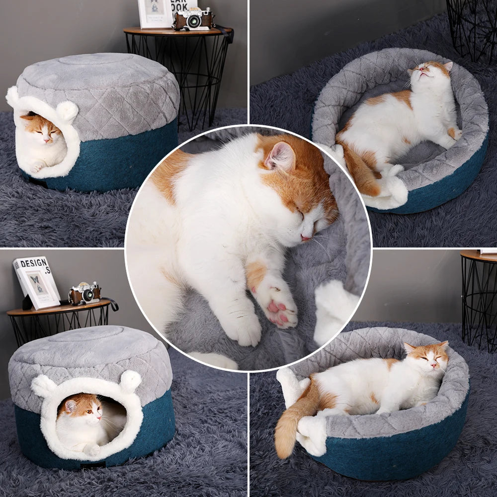 Pet Cat Bed Plush Small