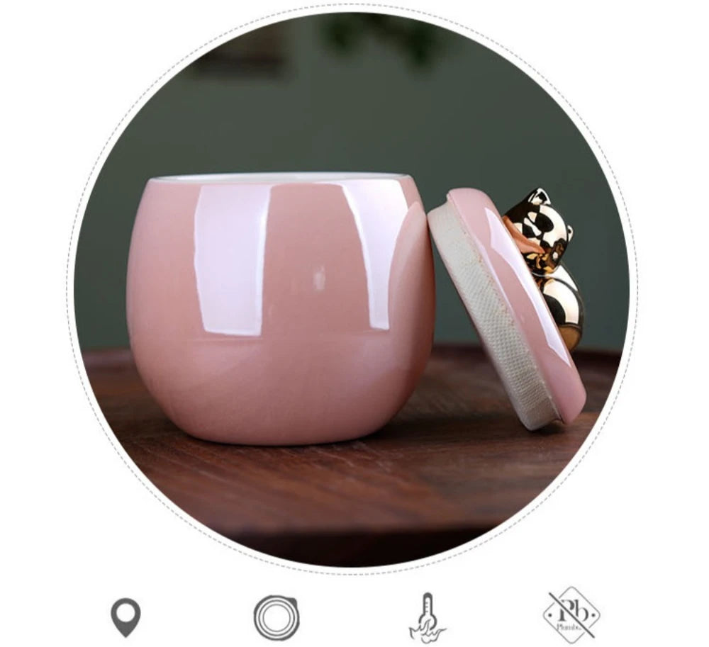 Pet Ceramic Urn Memorial Pink