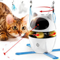 Interactive Cat laser Toy, Electric Rotating Ball with Feather and Multi Mode Play
