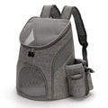 Nylon Mesh Dog Carrier Backpack Portable Outdoor Travel Bag for Small Dogs - colour Gray