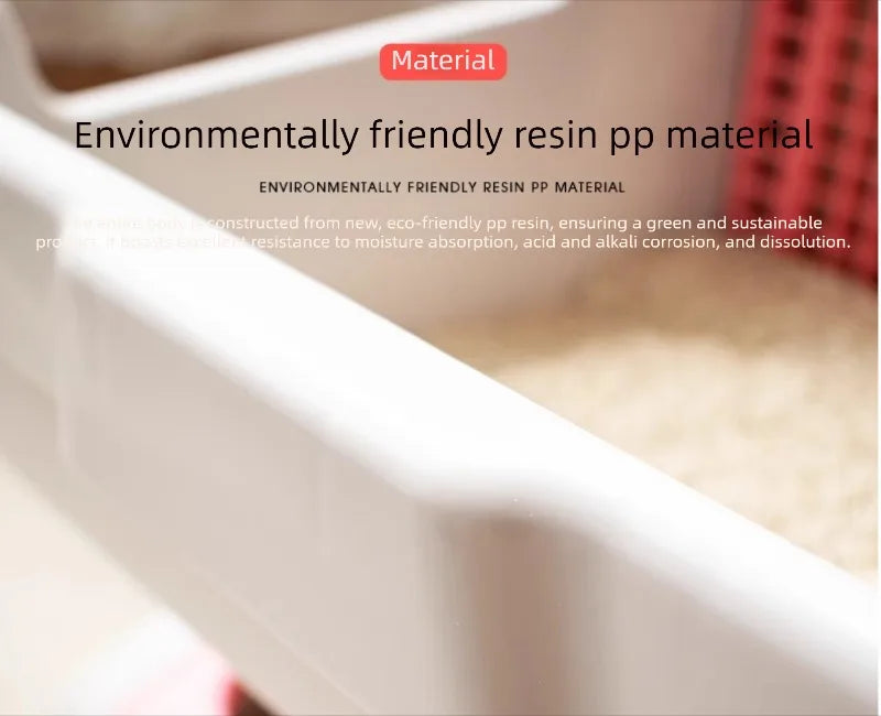 Pet Semi-Closed Cat Toilet with Manual Sifting Mesh