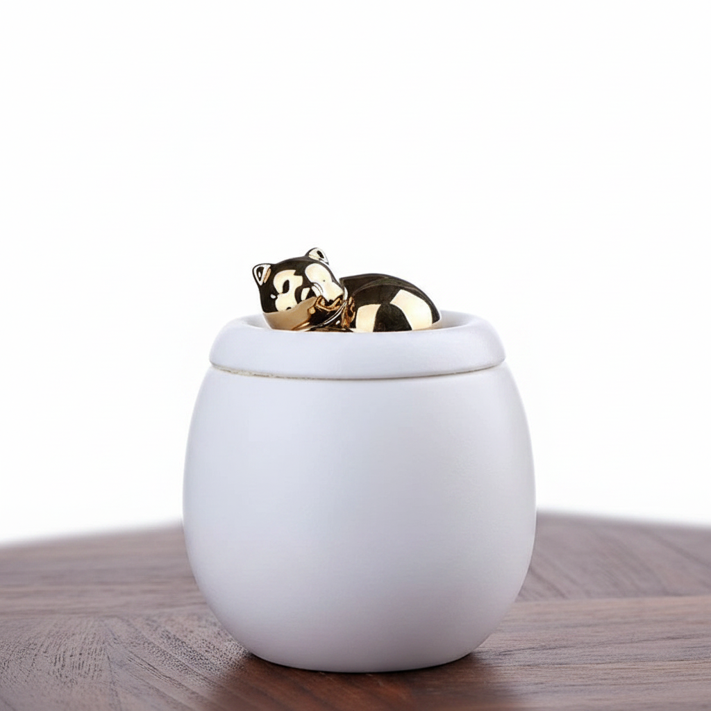Pet Ceramic Urn Memorial Grey Small