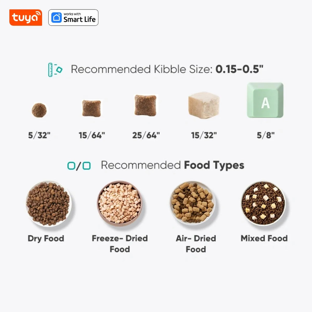 Automatic Pet Feeder 4L with WiFi App Control Timed Food Dispenser for Cats and Dogs