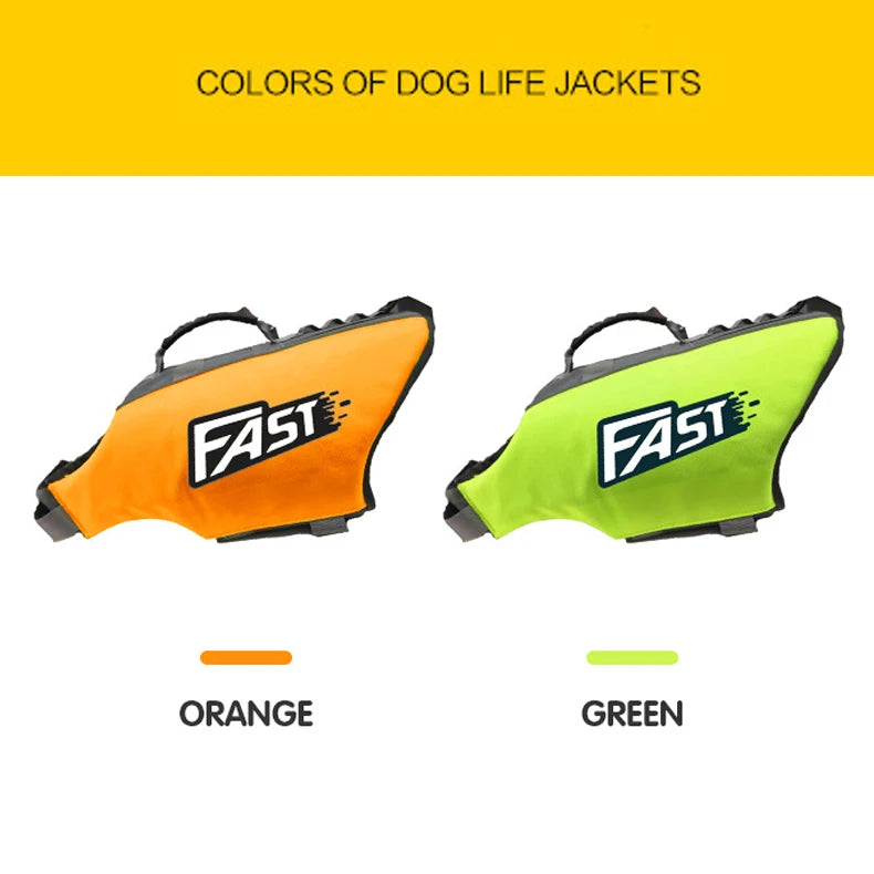 Dog Swimming Life Jacket Safety Vest for Pool or Surfing Drifting Use - Colour Green