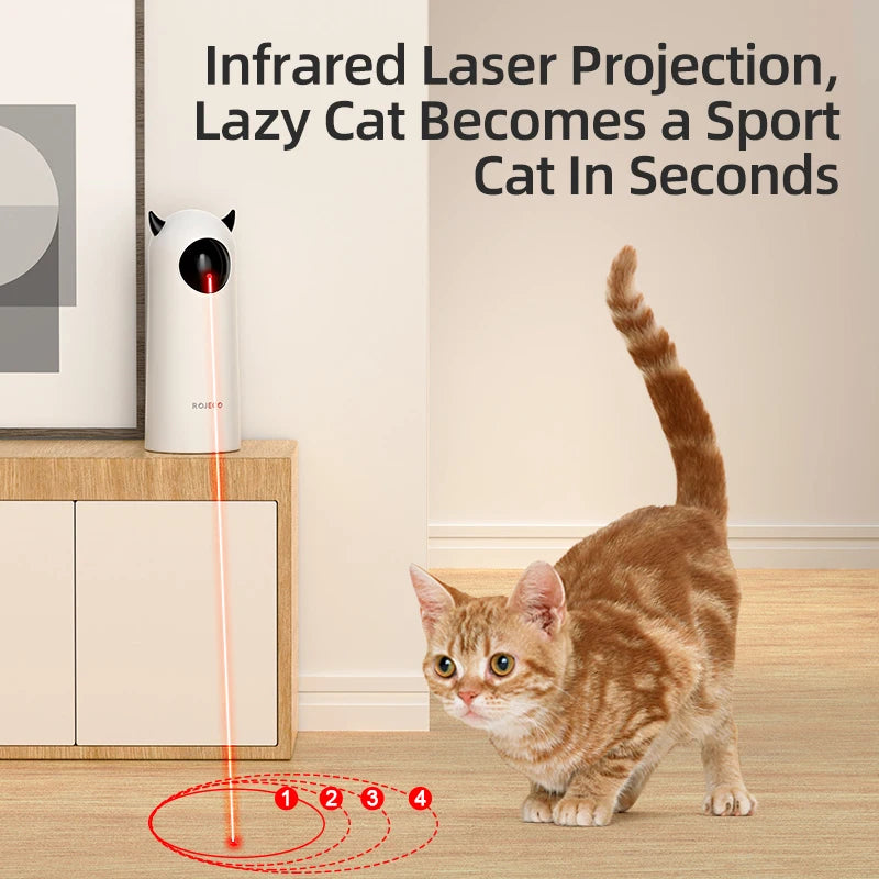 Cat Laser Toy Automatic Interactive Smart LED Teaser for Cats