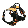 Pet Heavy Duty Dog Harness Reflective Front Clip Easy Control Handle - Orange