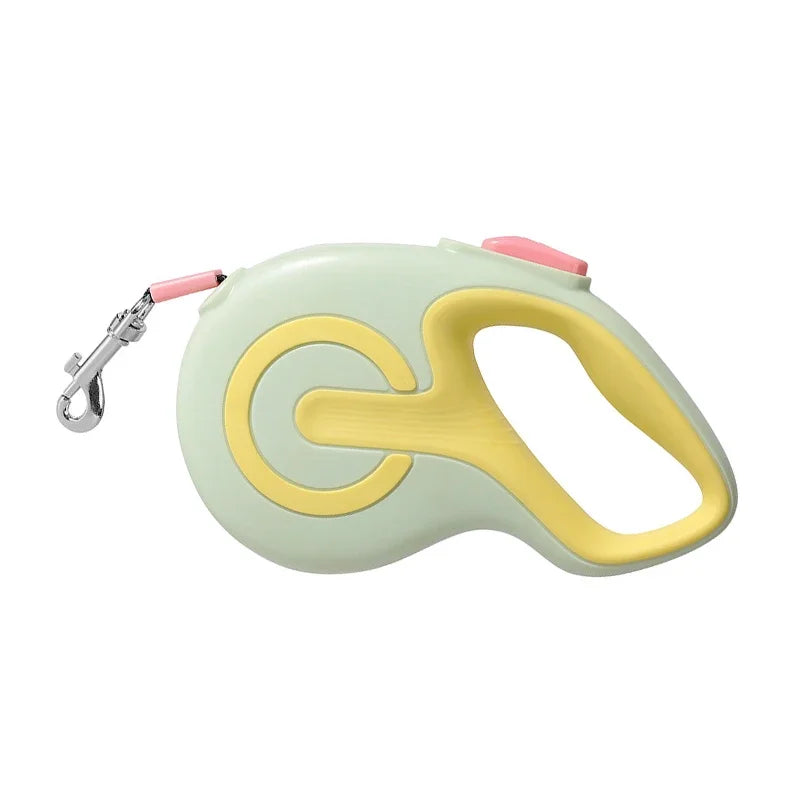 Pet Dog Leash Retractable Yellow Small
