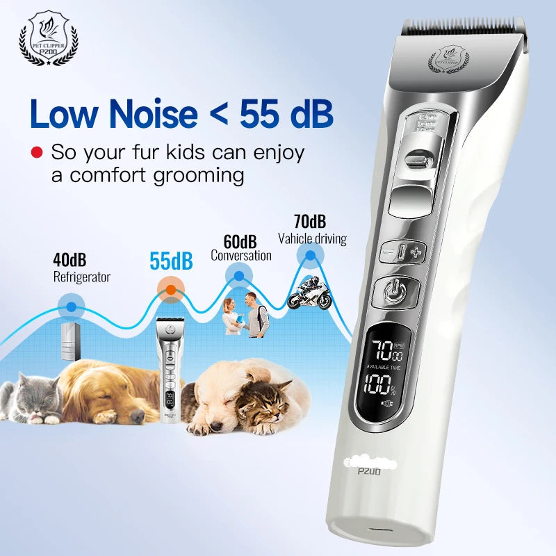 Pet Grooming Clipper Rechargeable White