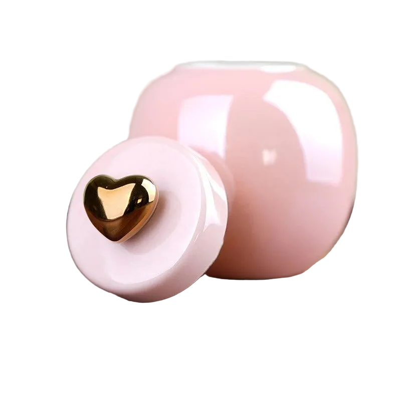 Pet Ceramic Urn Memorial Pink Small