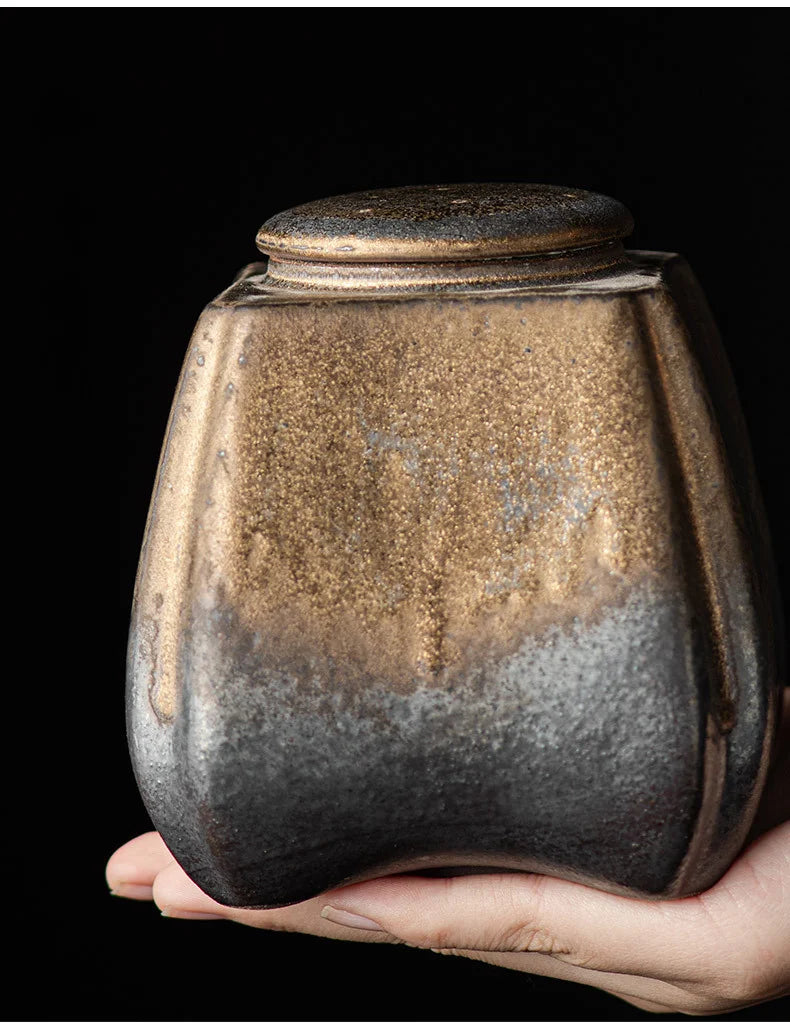 Pet Urn Ceramic Memorial Bronze