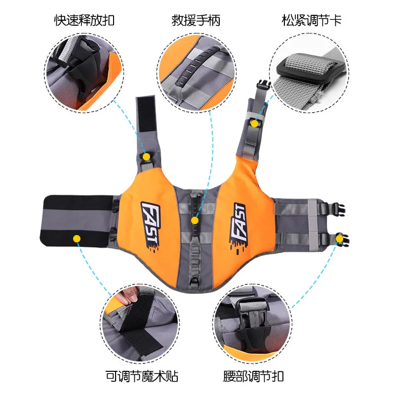 Dog Swimming Life Jacket Safety Vest for Pool or Surfing Drifting Use - Colour Green