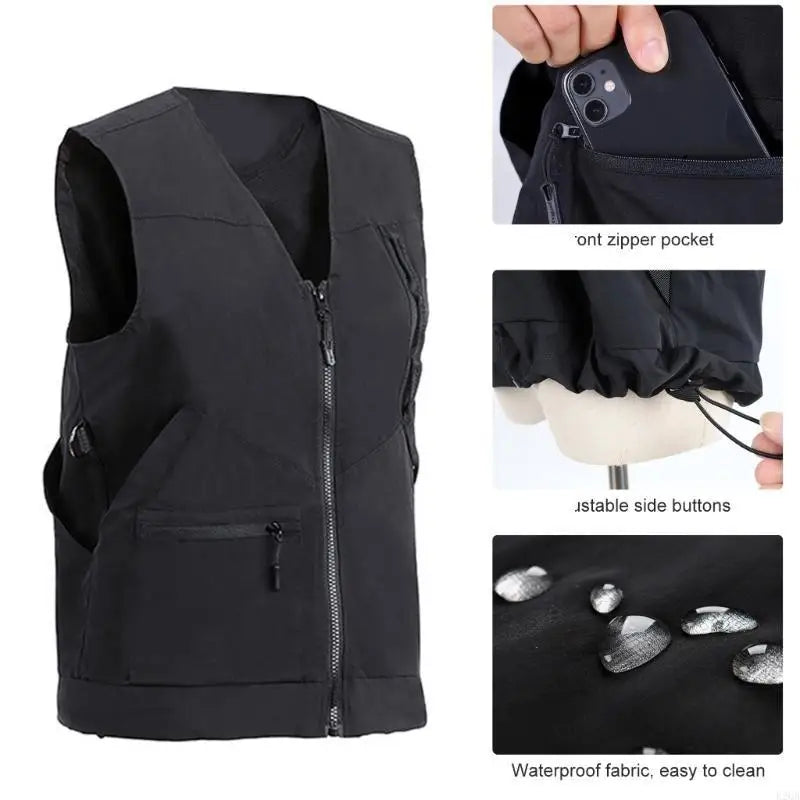 Dog Training Vest Professional Work Vest with Functional Storage for Dog Trainers colour Black
