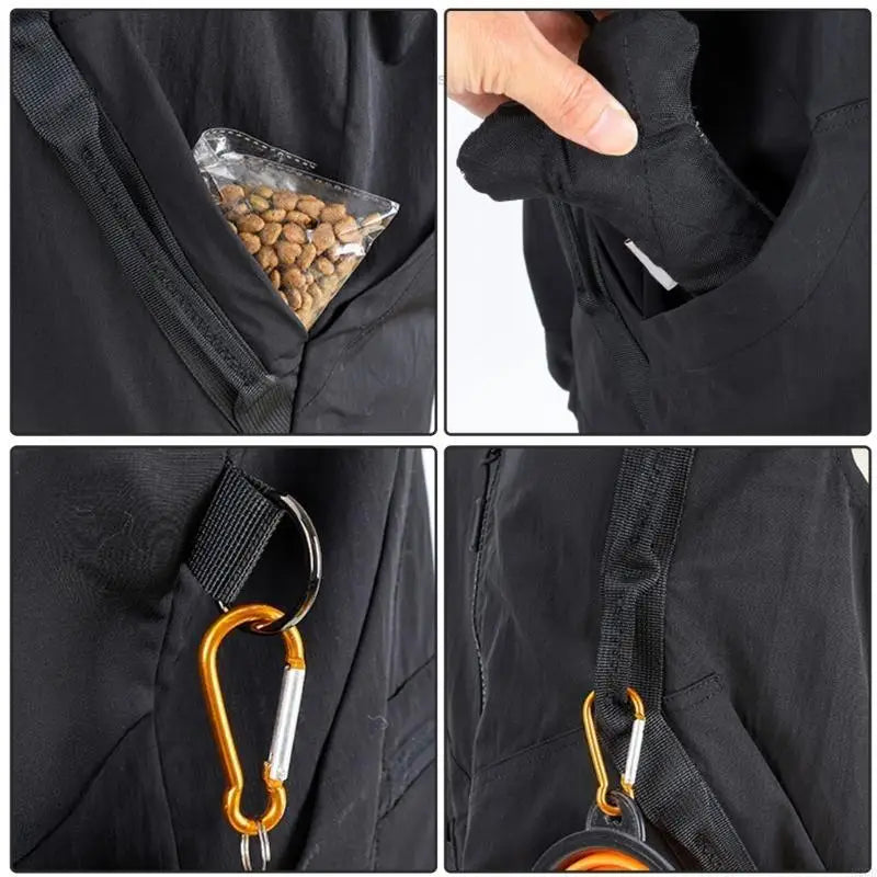 Dog Training Vest Professional Work Vest with Functional Storage for Dog Trainers colour Black