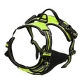Pet Heavy Duty Dog Harness Reflective Front Clip Easy Control Handle - Green