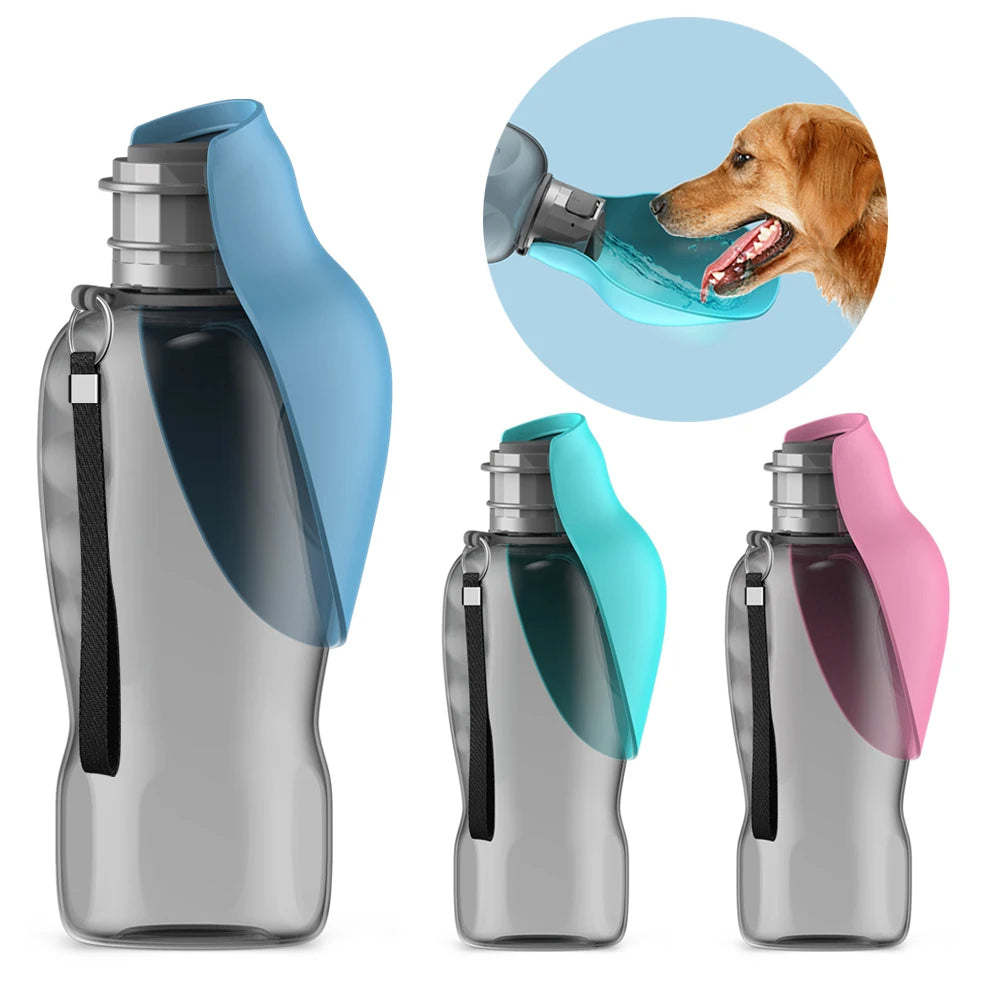 Pet Portable 800ml Dog Water Bottle for Outdoor Travel - Green