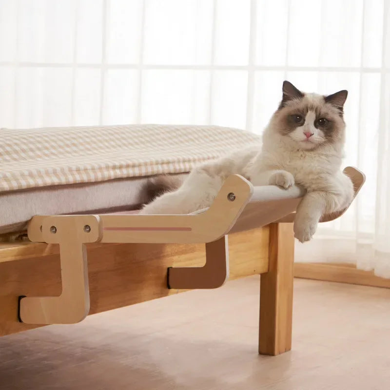 Pet Hammock Wooden Blue