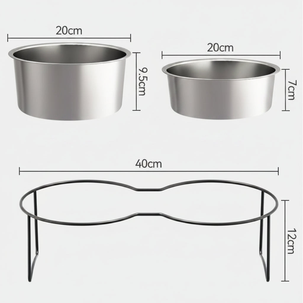 Pet Feeder Stainless Steel Large