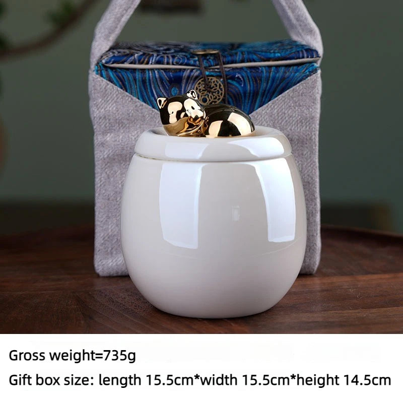 Pet Ceramic Urn Memorial White