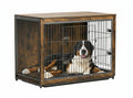 Pet Cage Kennels with 2 Doors and Removable Tray, Dog Crate, End Table Furniture, Wood Metal, Combine Pet Cage, S, M, L, 3 Sizes