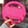 Pet Rubber Flying Disc for Outdoor Dog Play and Training - Pink