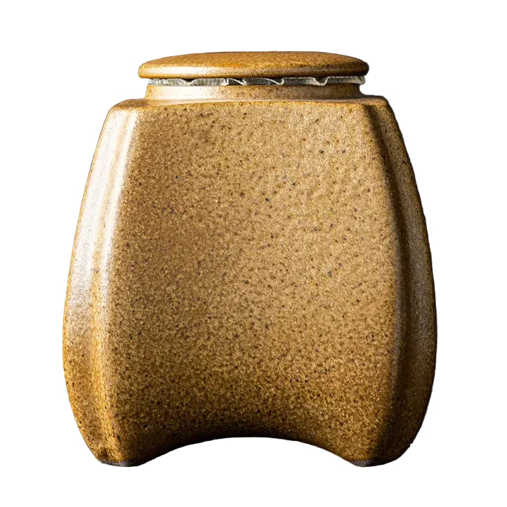Pet Ceramic Urn Memorial Gold