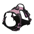 Pet Heavy Duty Dog Harness Reflective Front Clip Easy Control Handle - Dusty Pink