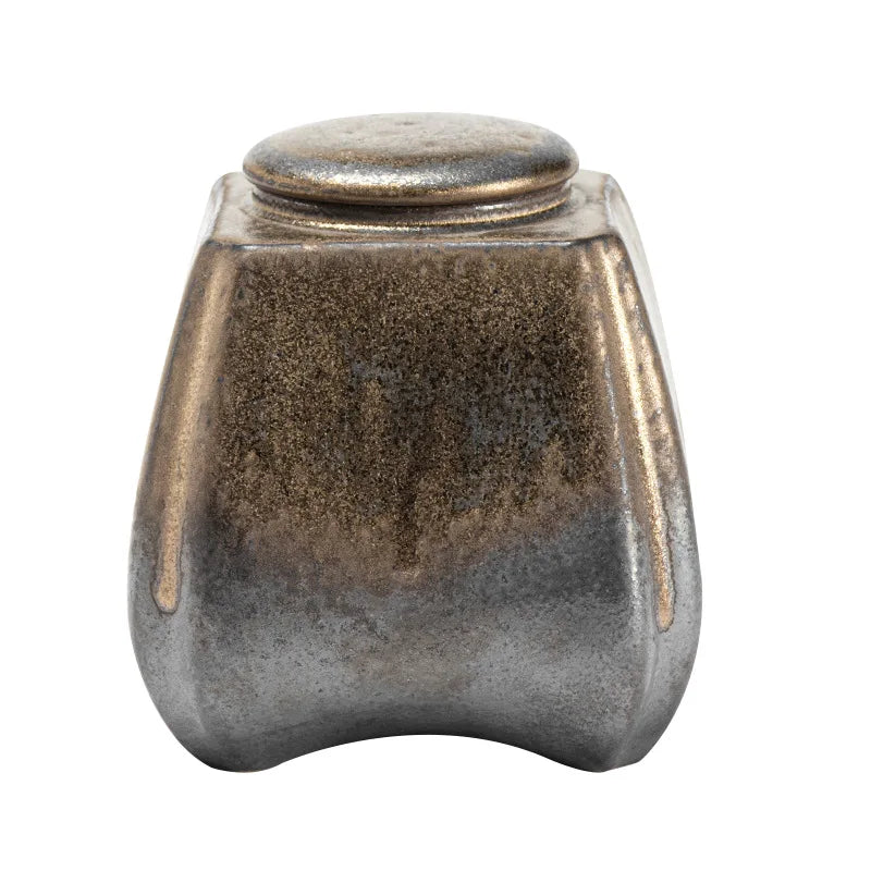 Pet Urn Ceramic Memorial Bronze