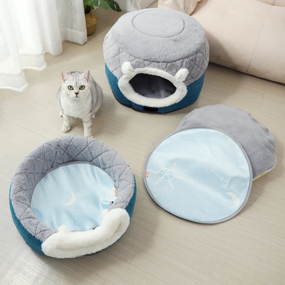 Pet Cat Bed Plush Small
