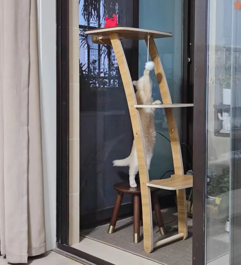 Pet Cat Tree Wooden 120cm