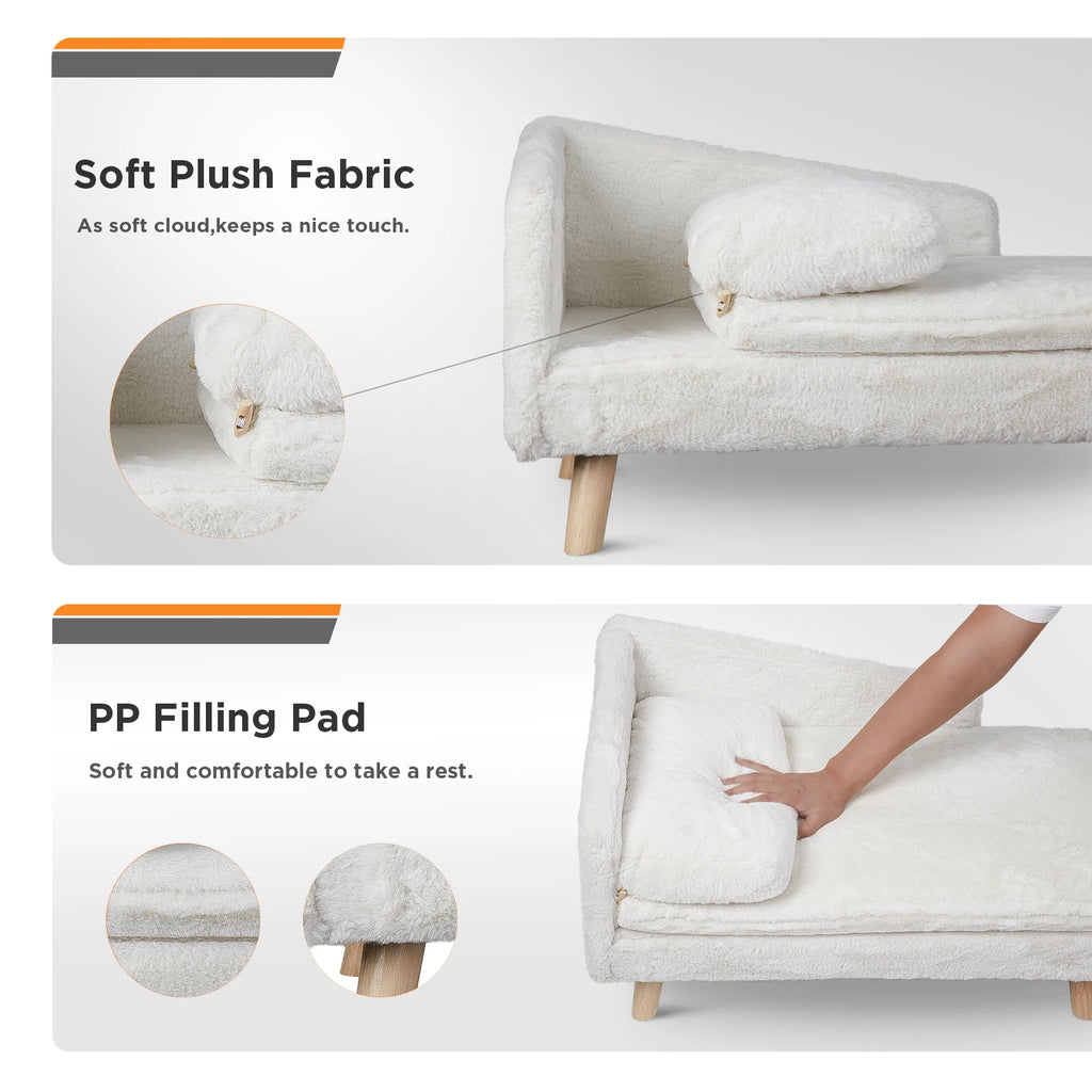 Pet Bed Waterproof White Small