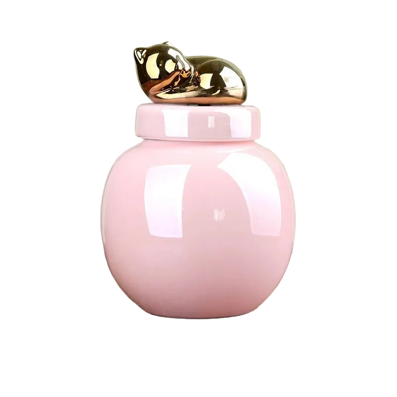 Pet Ceramic Urn Memorial Pink Small