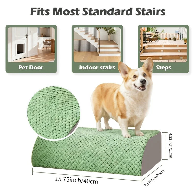 Pet Stairs 3 Step Set for Dogs and Cats Soft Foam Steps with Grip Base