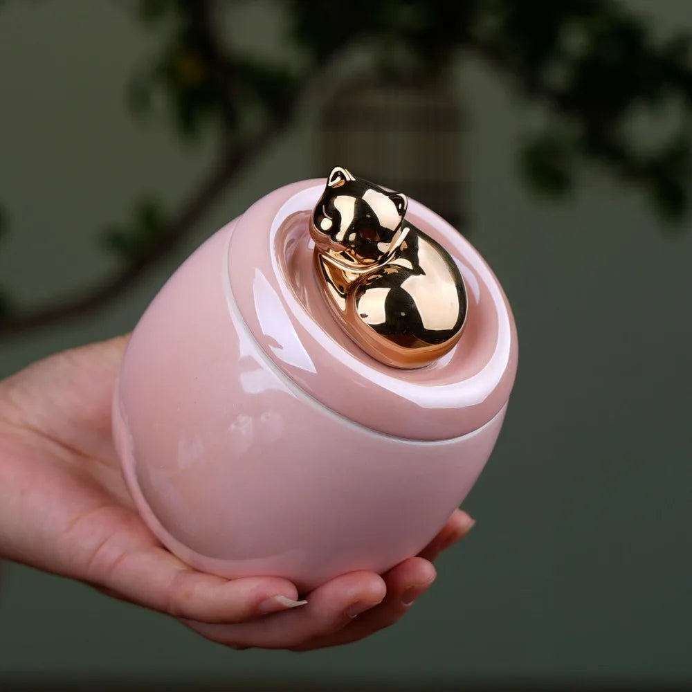 Pet Ceramic Urn Memorial Pink