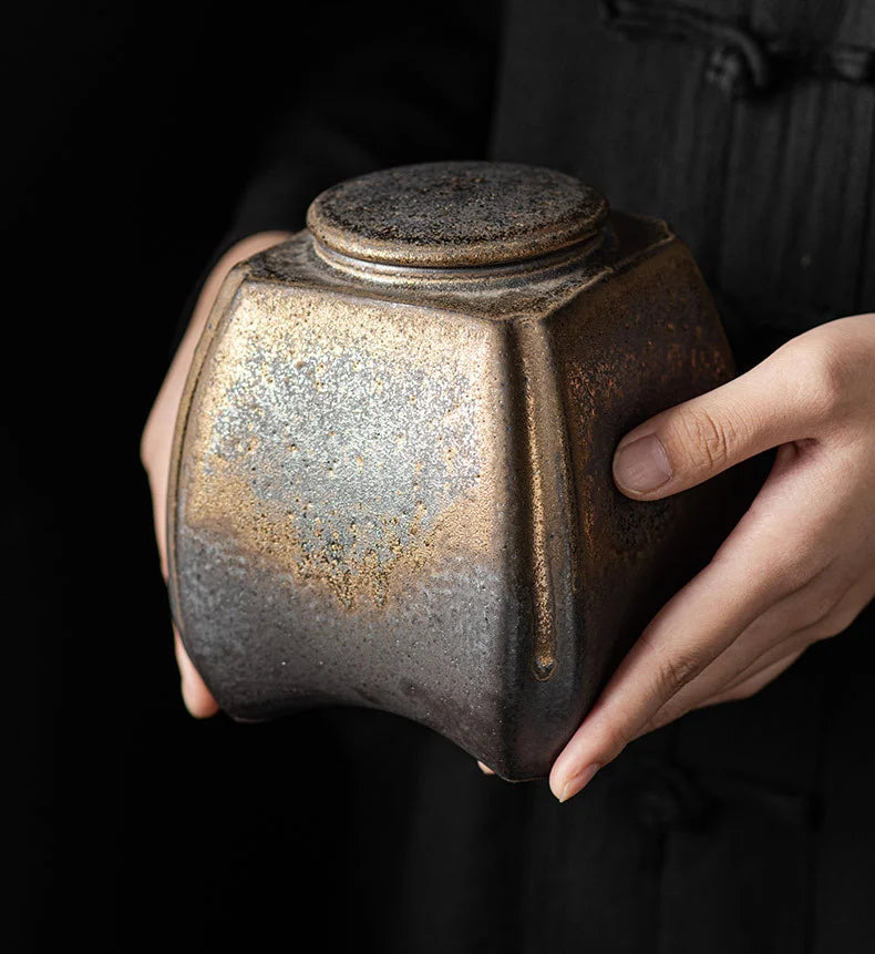 Pet Urn Ceramic Memorial Bronze