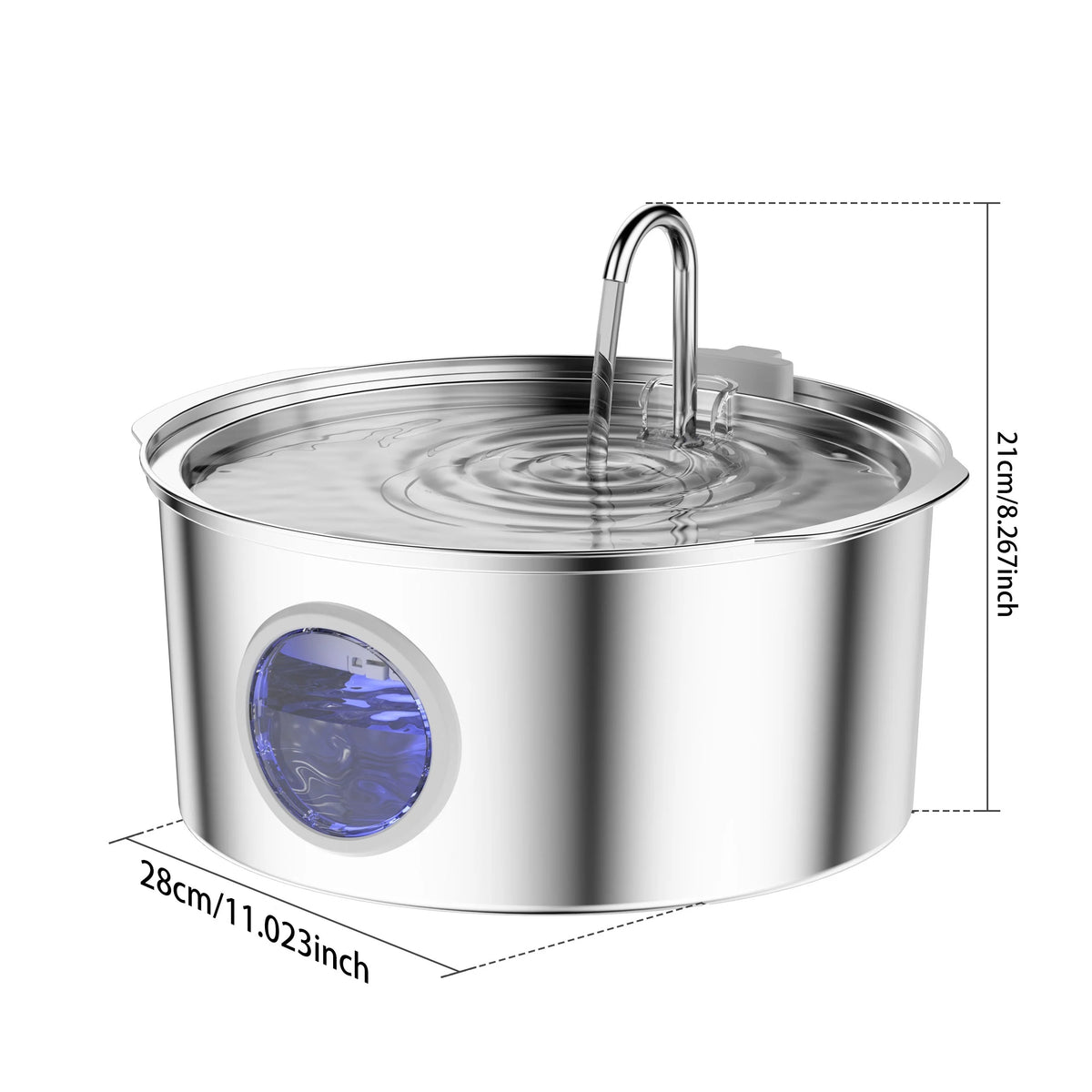 Pet Water Fountain Automatic Stainless Steel 7L