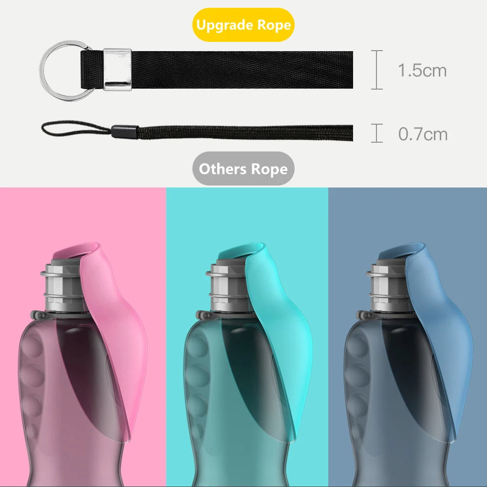 Pet Portable 800ml Dog Water Bottle for Outdoor Travel - Green