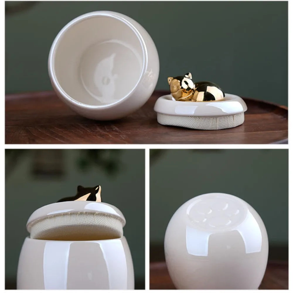 Pet Ceramic Urn Memorial White