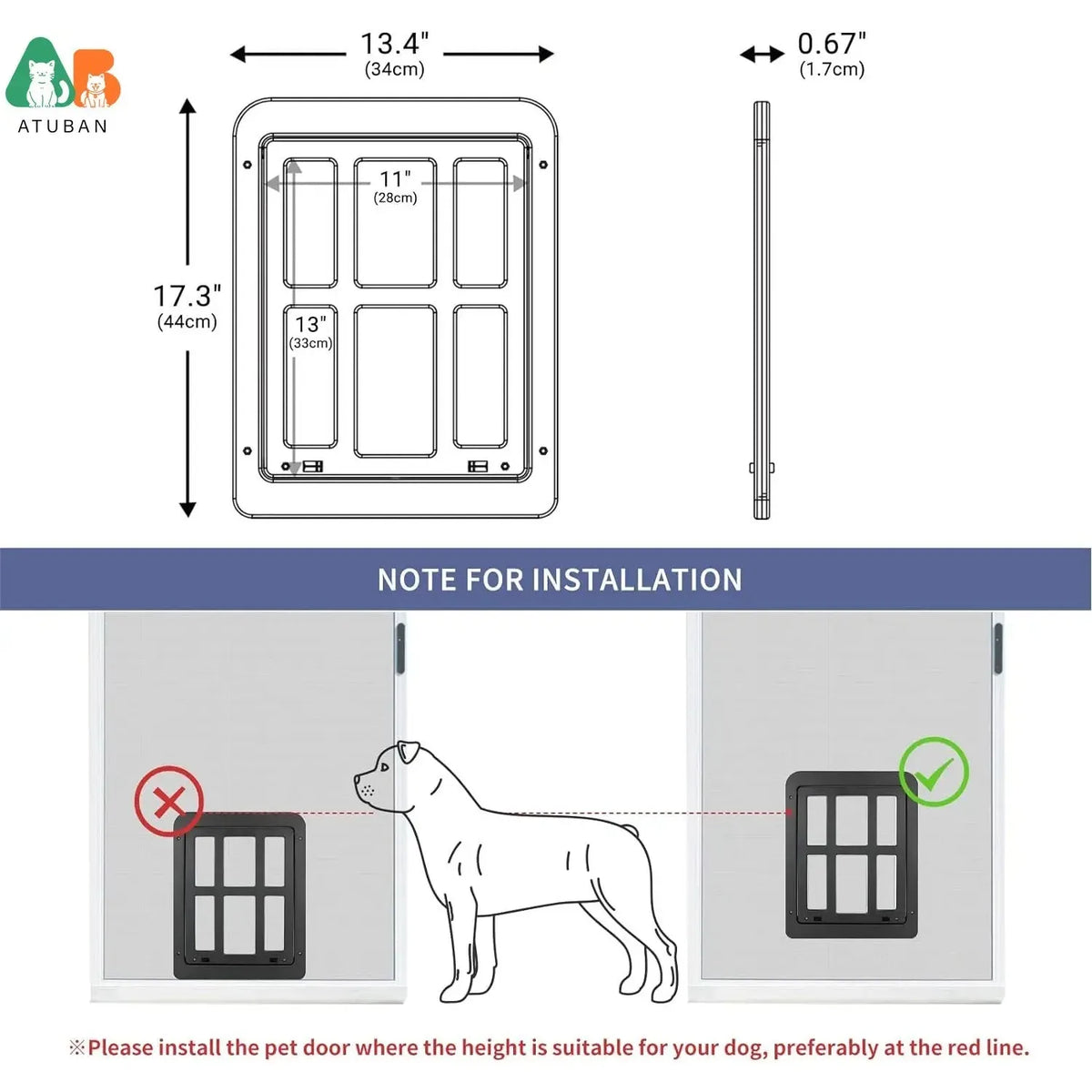 Pet Pet Door Magnetic White