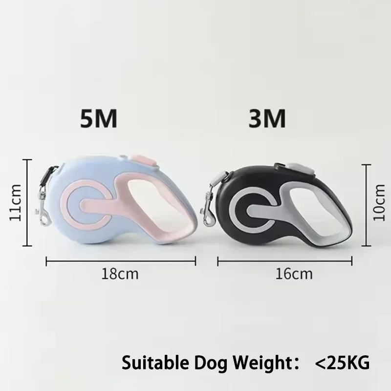 Pet Dog Leash Retractable Pink Small