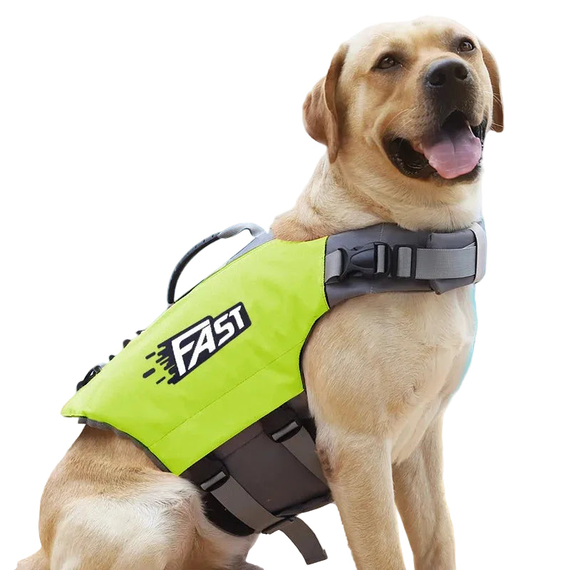 Dog Swimming Life Jacket Safety Vest for Pool or Surfing Drifting Use - Colour Green