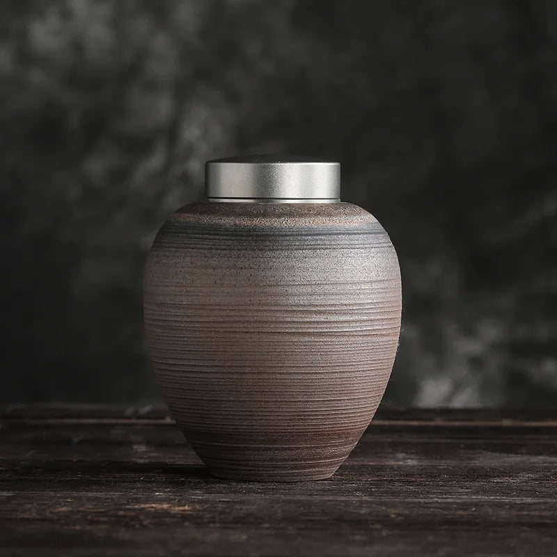 Ceramic Pet Memorial Container for Ashes and Keepsakes