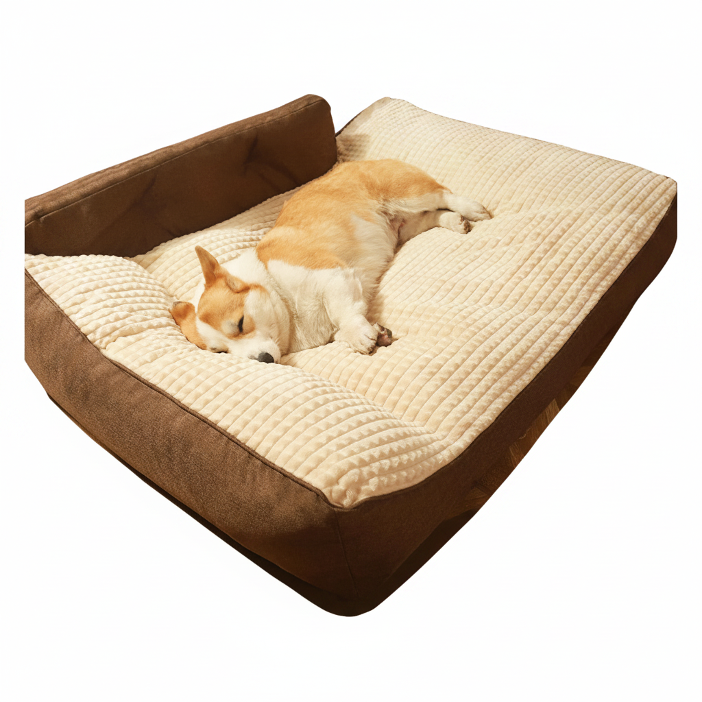 Pet Bed Lightweight Cushion, Washable Dog & Cat Mat for Indoor Kennel or Floor Use