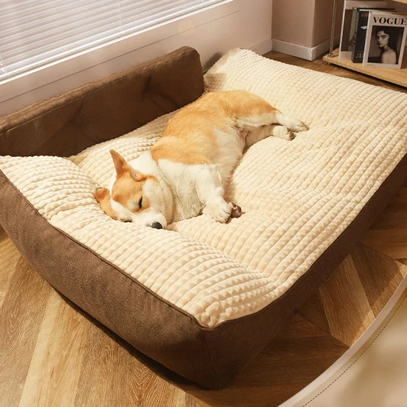 Pet Bed Lightweight Cushion, Washable Dog & Cat Mat for Indoor Kennel or Floor Use
