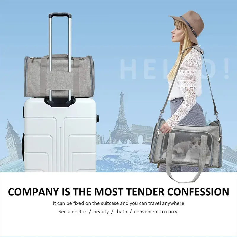 Pet Carrier Soft Black